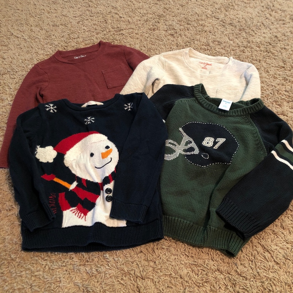 Toddler Boy shirt and sweater bundle, 3T